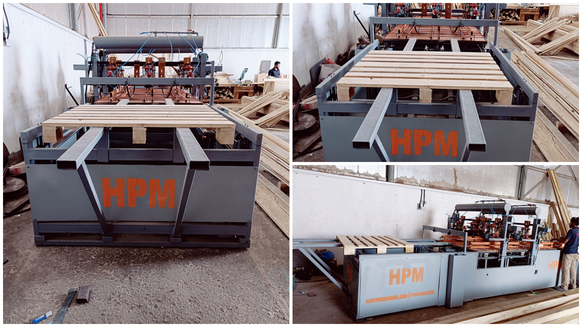 Pallet Top Deck Boards with Block/Stringer Automatic Air Coil Nailer Machine